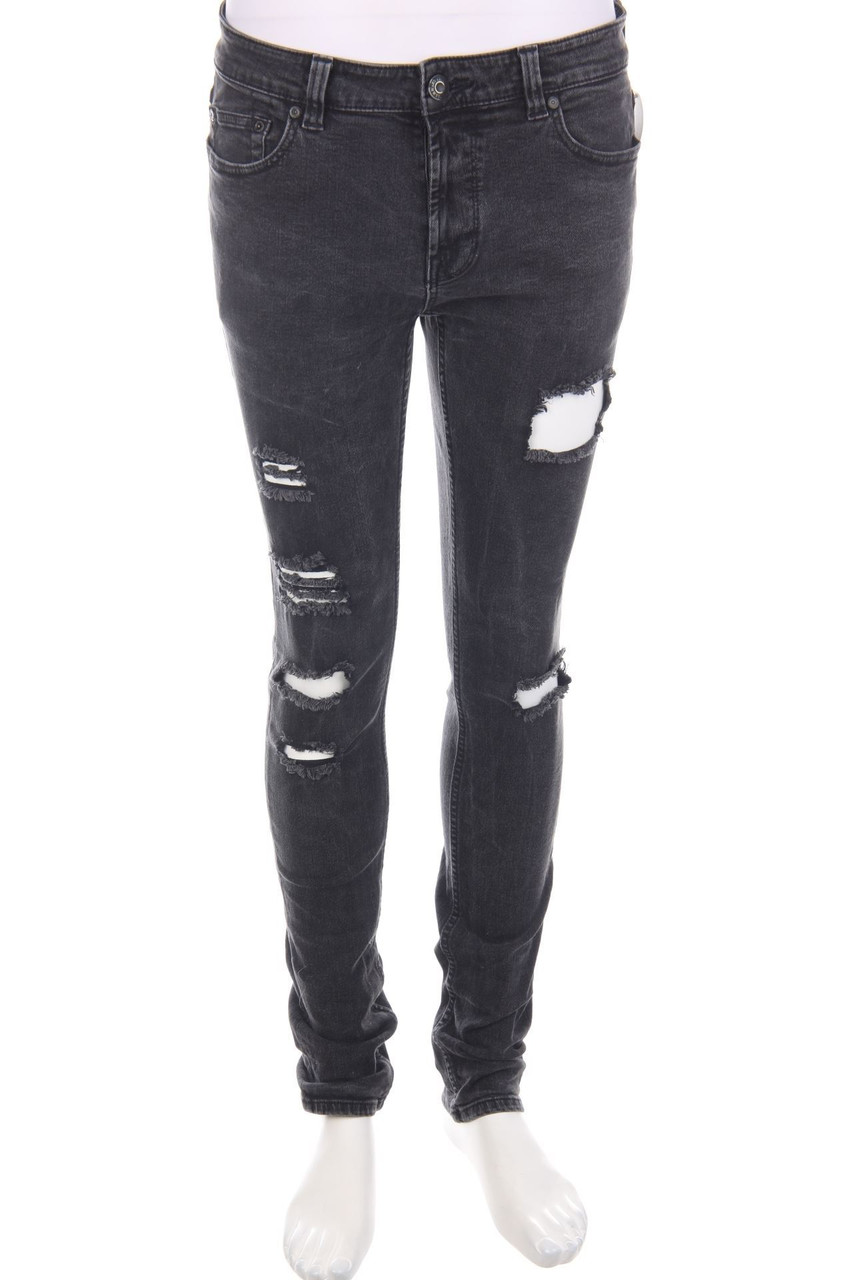 ONLY & SONS - Destroyed Skinny-Jeans mit Logo-Patch - W33