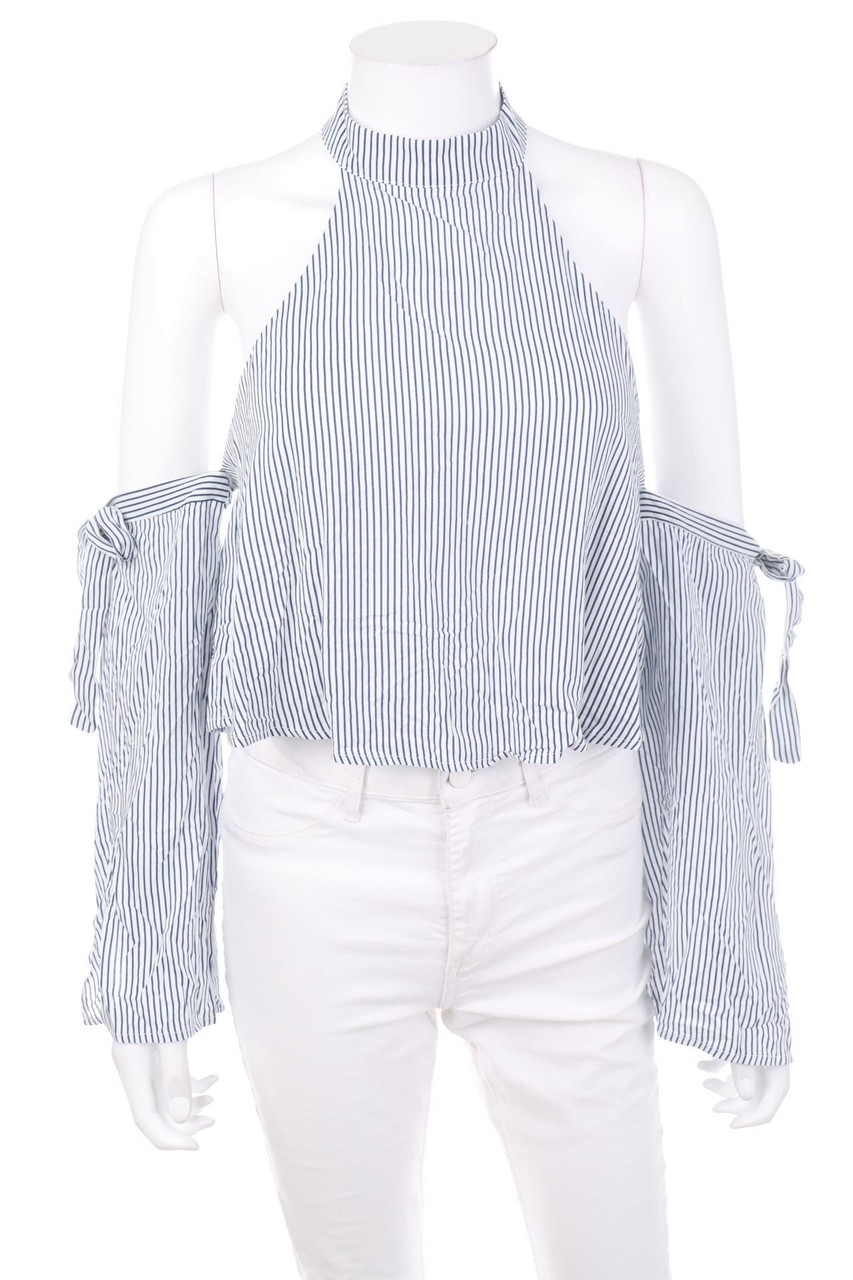 skylar+madison - Neckholder-Bluse mit Streifen - M