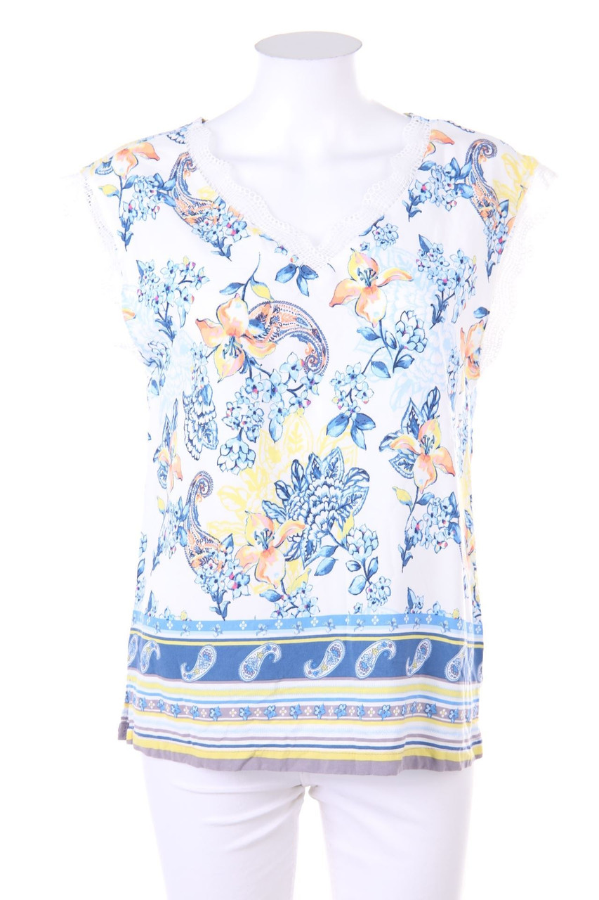 Ohne Label - Bluse mit Blumen-Print - M