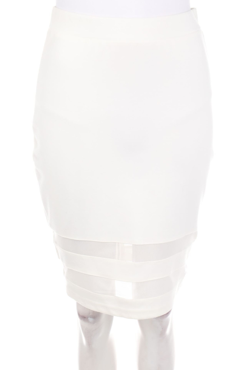 Ohne Label - Minirock mit Mesh-Einsatz - D 34-36