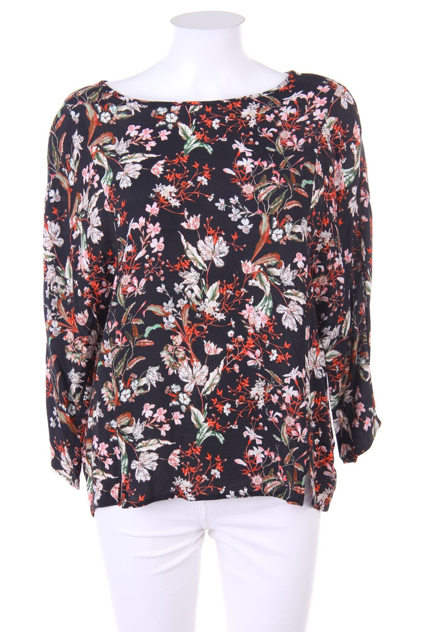 ouí - Bluse mit Blumen-Print - D 36