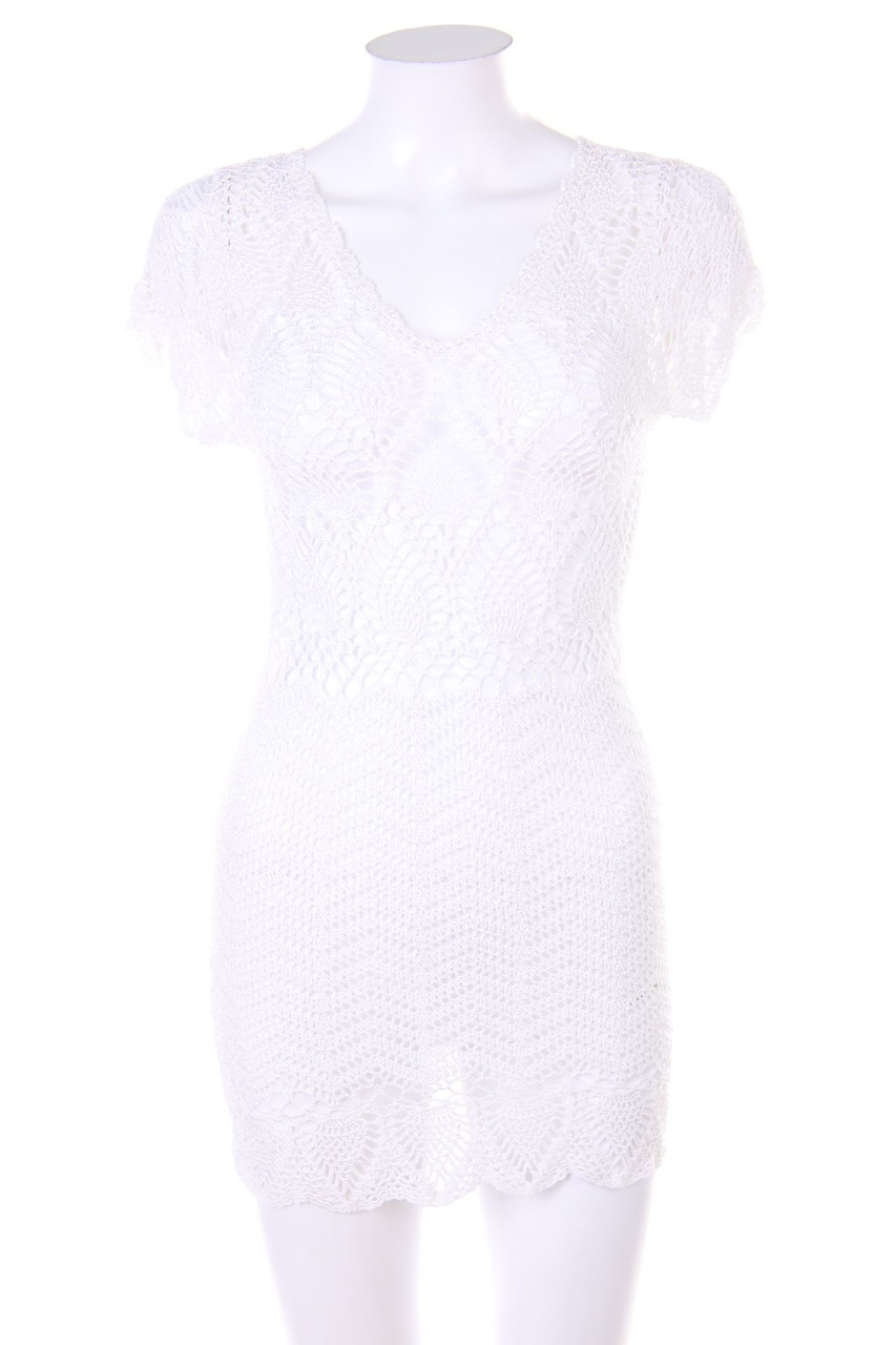 Ohne Label - Minikleid aus Lochstrick - D 30-32