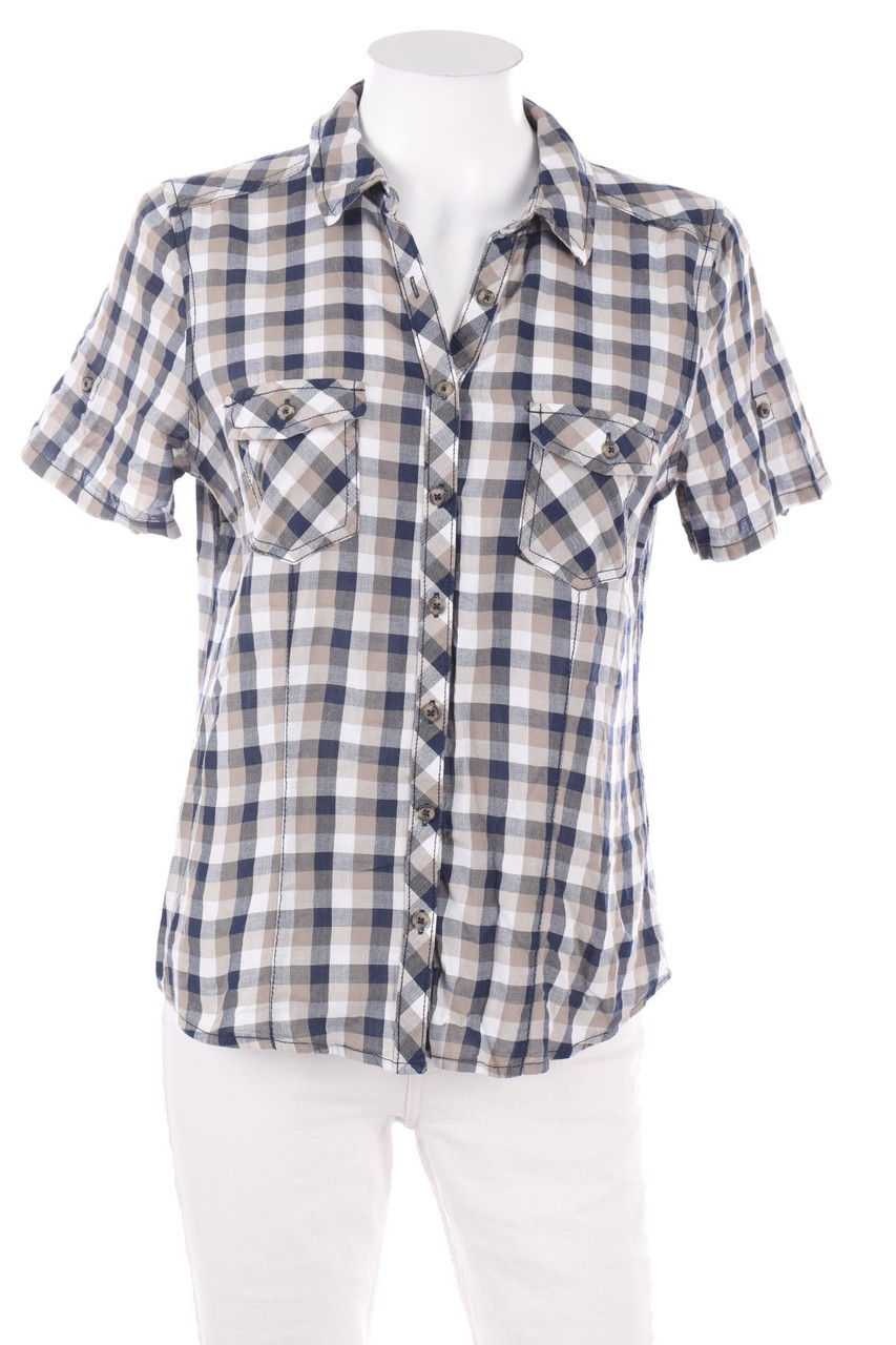 Yessica by C&A - Karo-Hemd-Bluse mit kurzem Ärmel - D 36