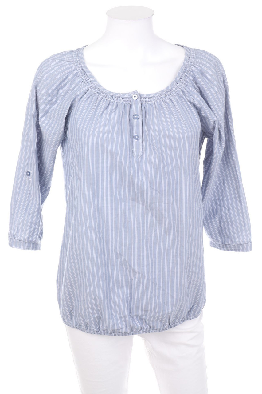 Essentials by Tchibo - Streifen-Bluse mit Krempel-Ärmeln - D 36-38
