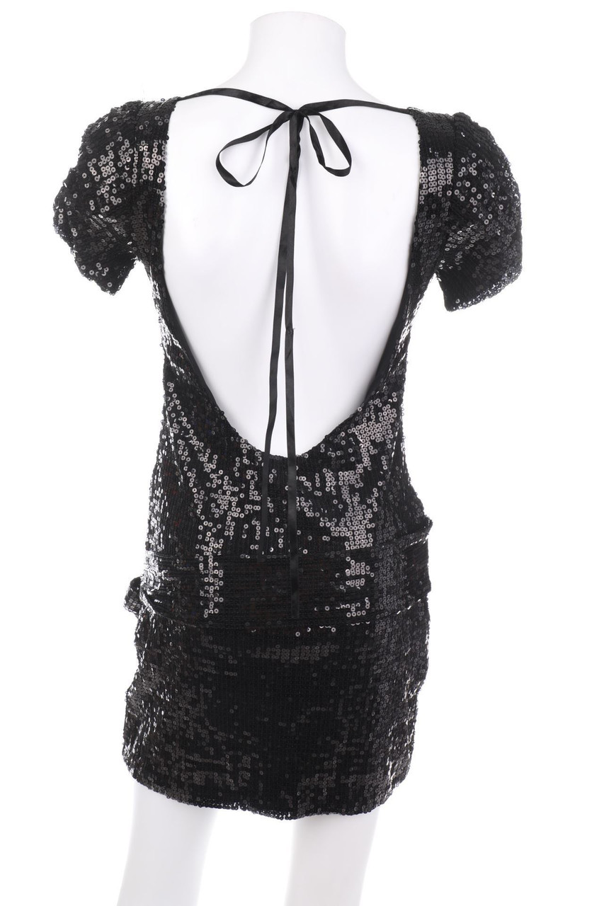 VICKY MARTIN - Pailletten-Party-Kleid mit tiefem Ausschnitt - D 36