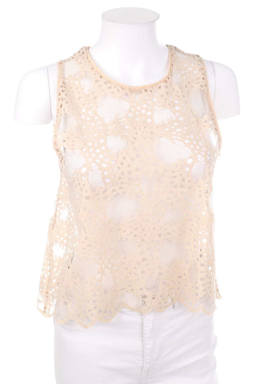 ZARA - Top aus Lochspitze - M