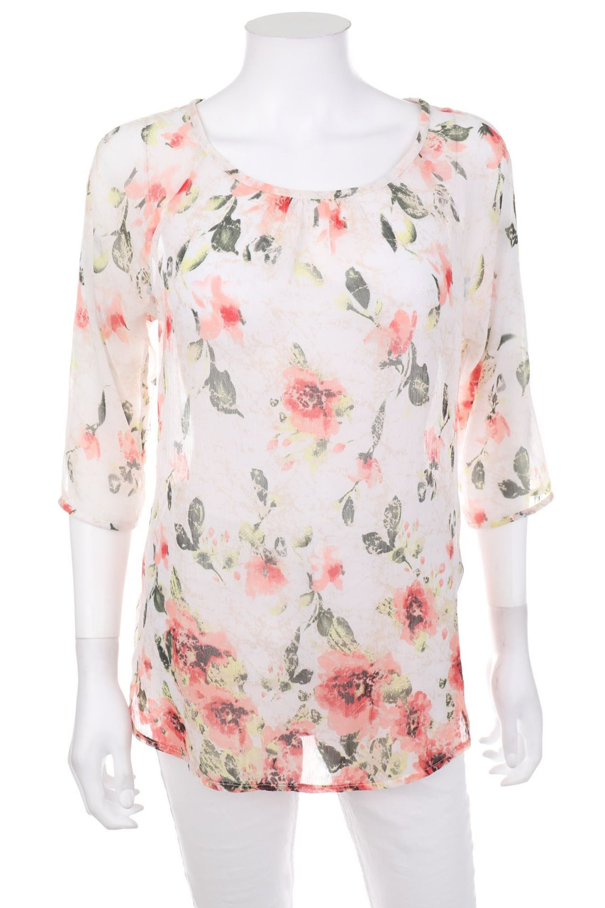 Street One - Chiffon-Bluse mit 3/4-Ärmel - D 36