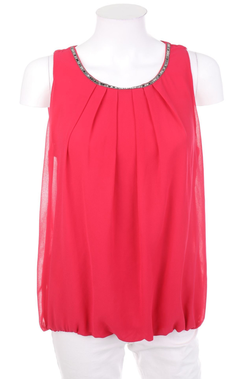 NUNA LIE - Blusentop mit Schmuckstein-Applikation - L