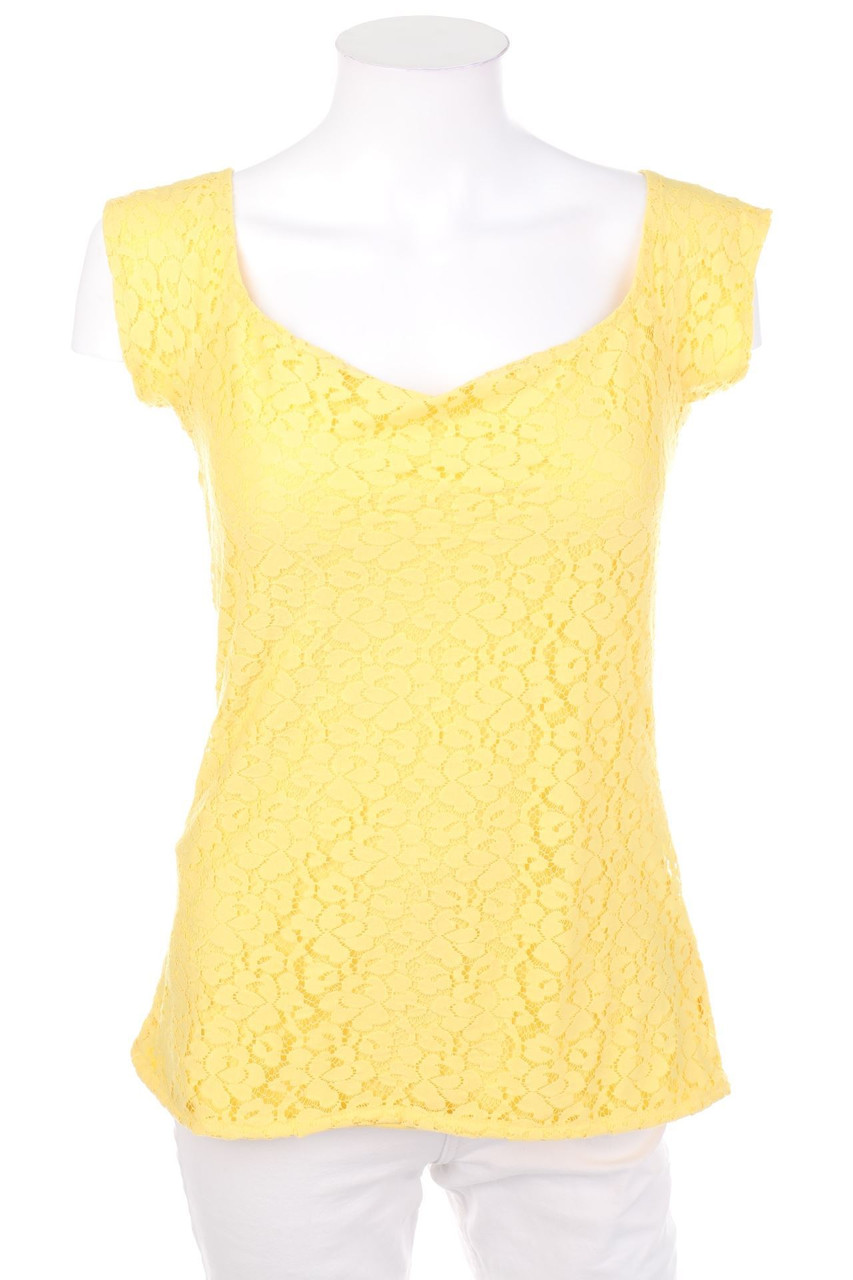 orsay - Kurzarm-Bluse mit Spitze - M