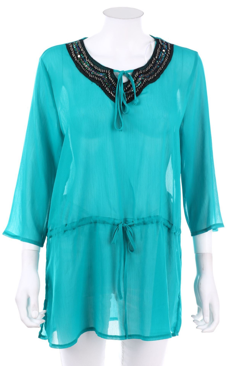 Janina - Bluse mit Schmuckstein-Applikation - D 40
