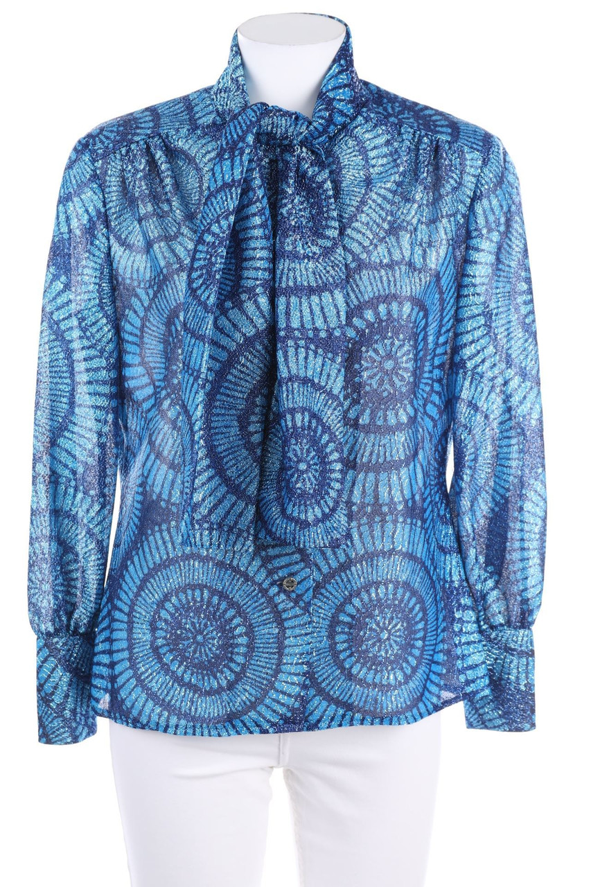 VINTAGE - Schluppen-Bluse mit Metallic-Effekt - D 42