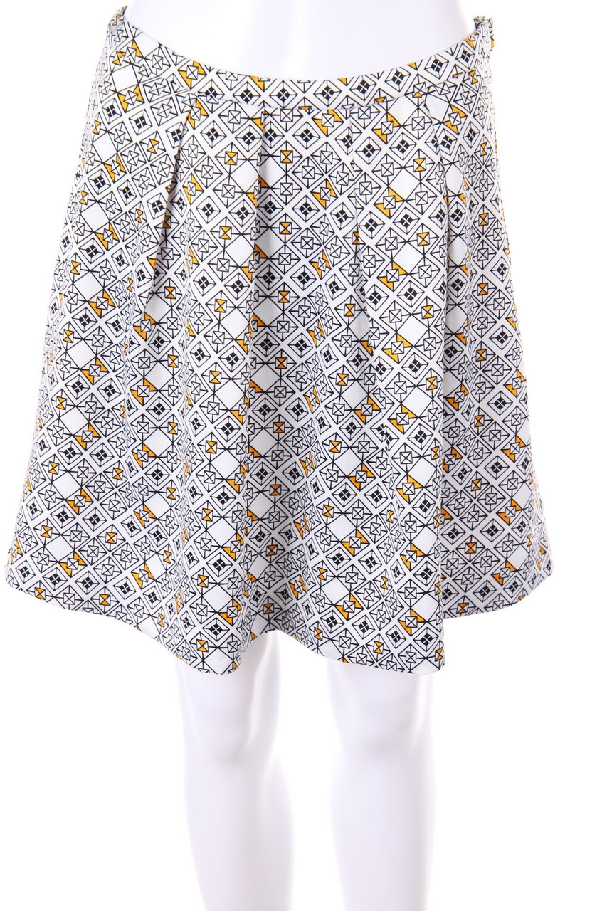 H&M - Falten-Mini-Rock mit geometrischem Muster - D 36