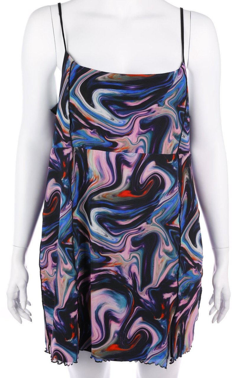 even&odd - Mesh-Top mit Print - D 50