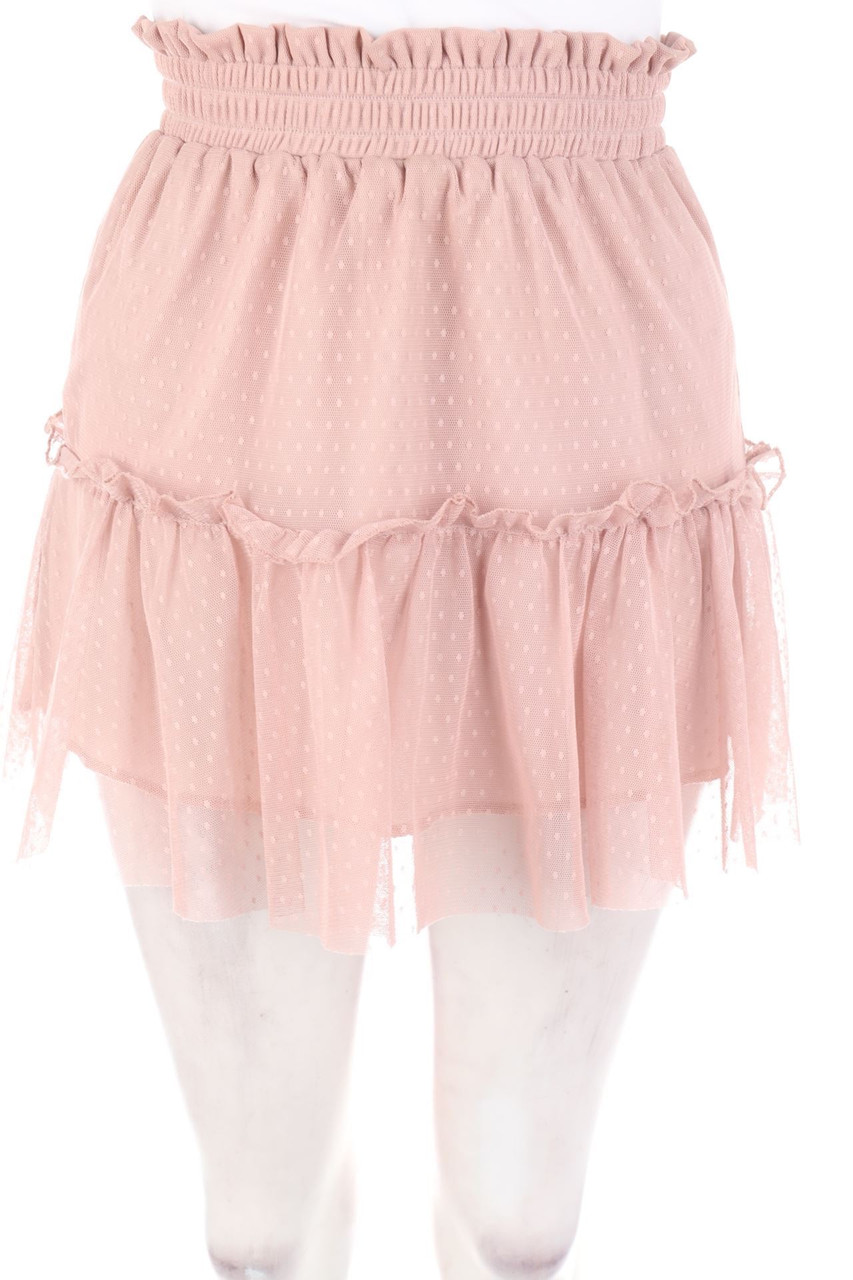 SHEIN - Tüll-Minirock mit Rüschen - XS