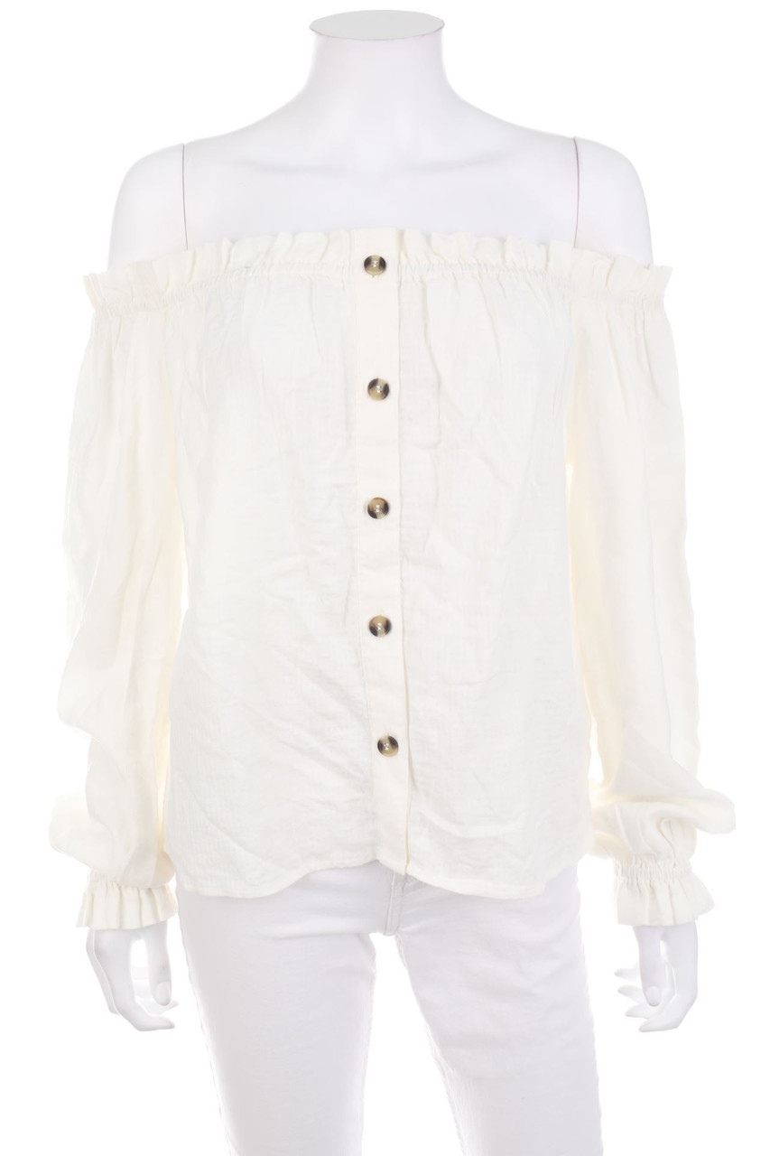 H&M - Boho-Bluse aus Leinen-Mix - D 34