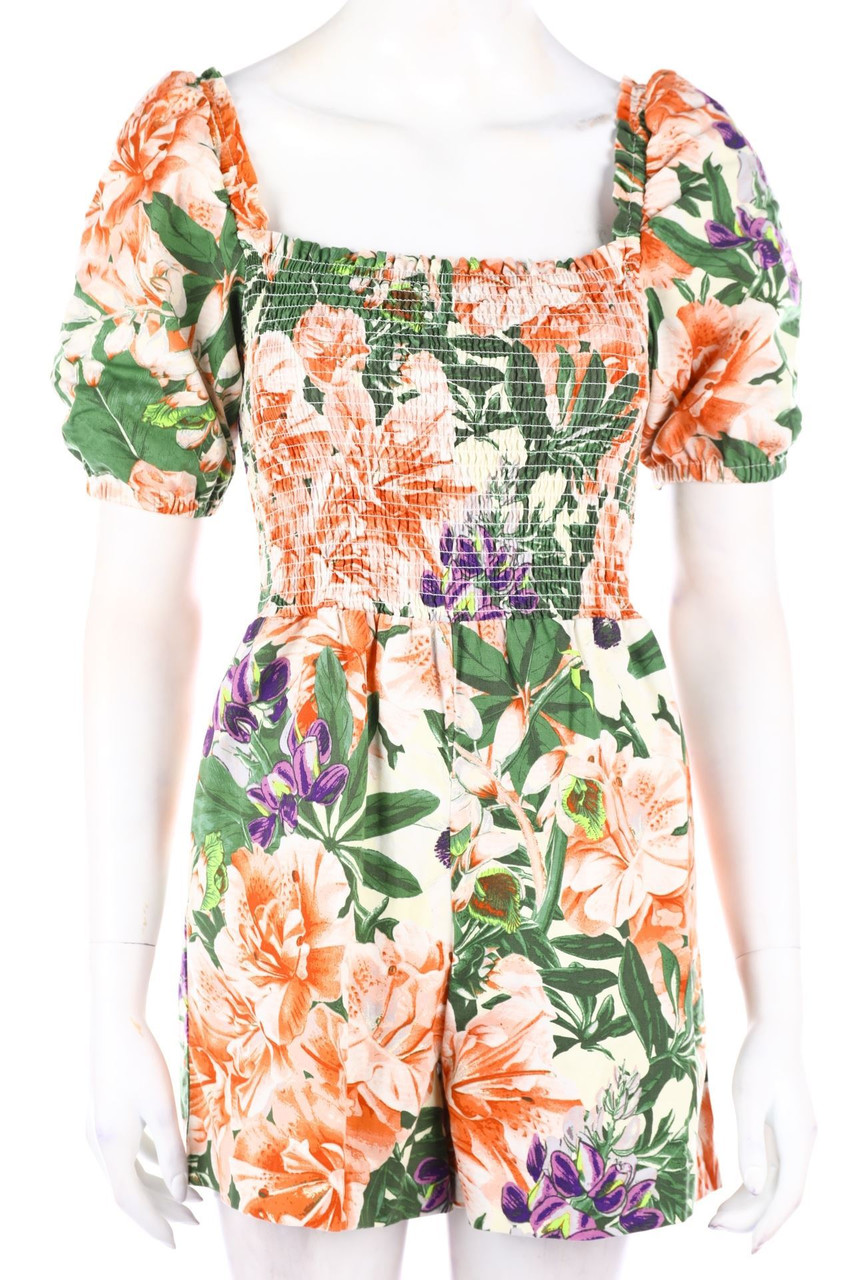 H&M - Playsuit mit Blumen-Print - D 38