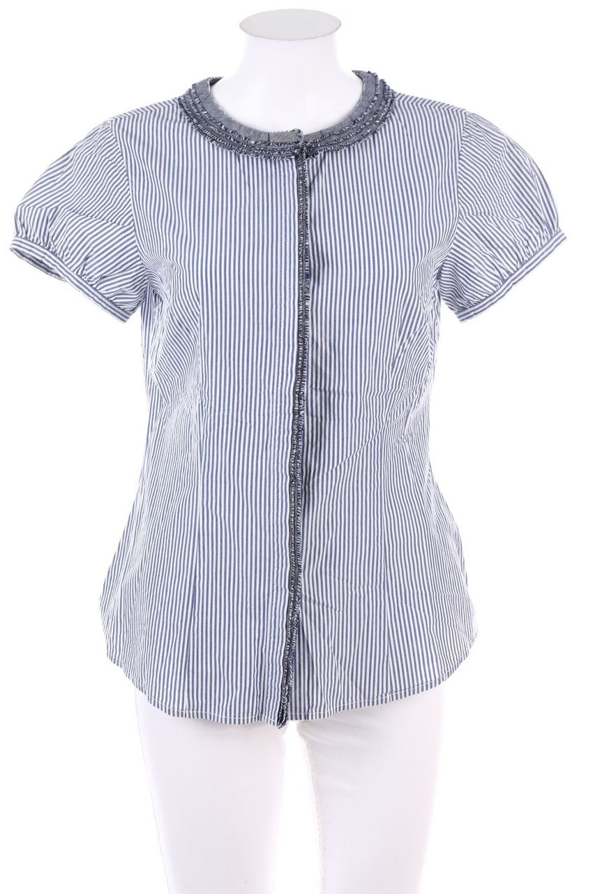 SISLEY - Kurzarm-Bluse mit Streifen - S
