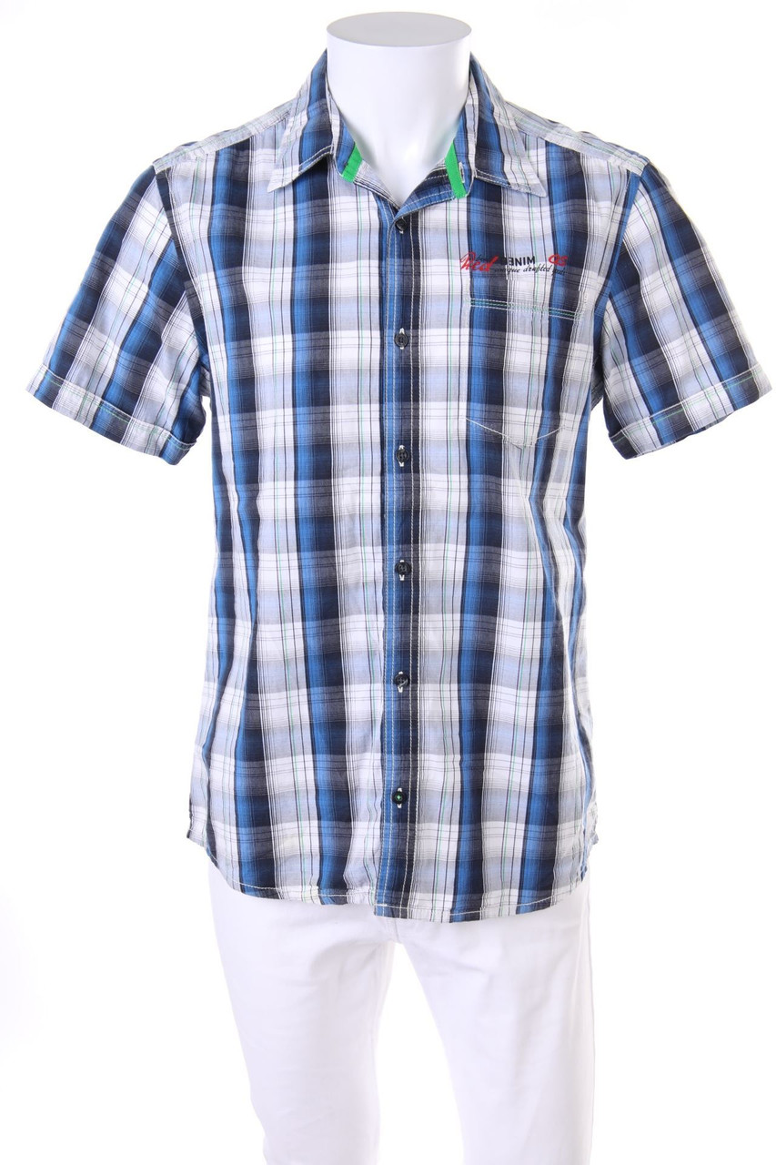 QS by s.Oliver - Kurzarm-Hemd mit Karo-Muster - XS