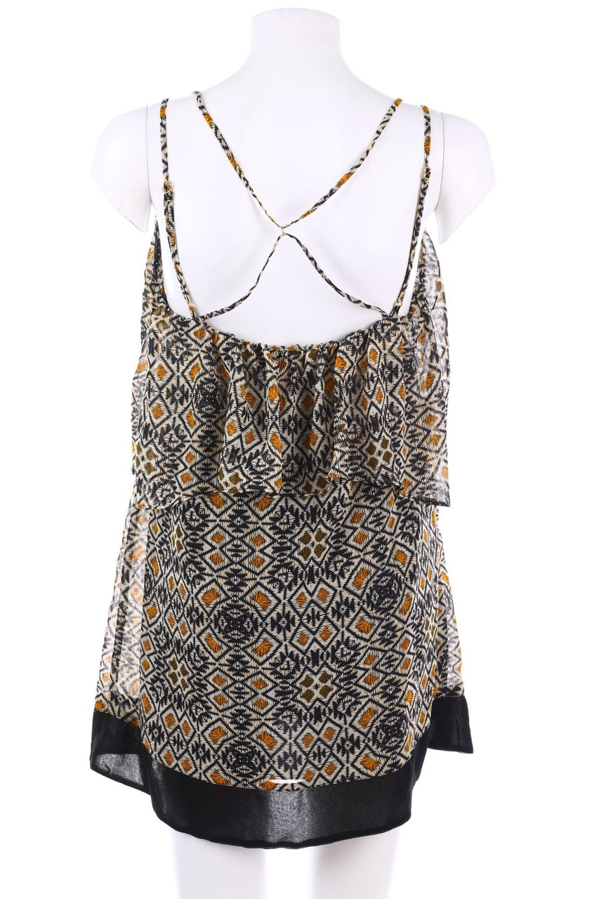 PULL&BEAR - Träger-Kleid mit Ethno-Print - S