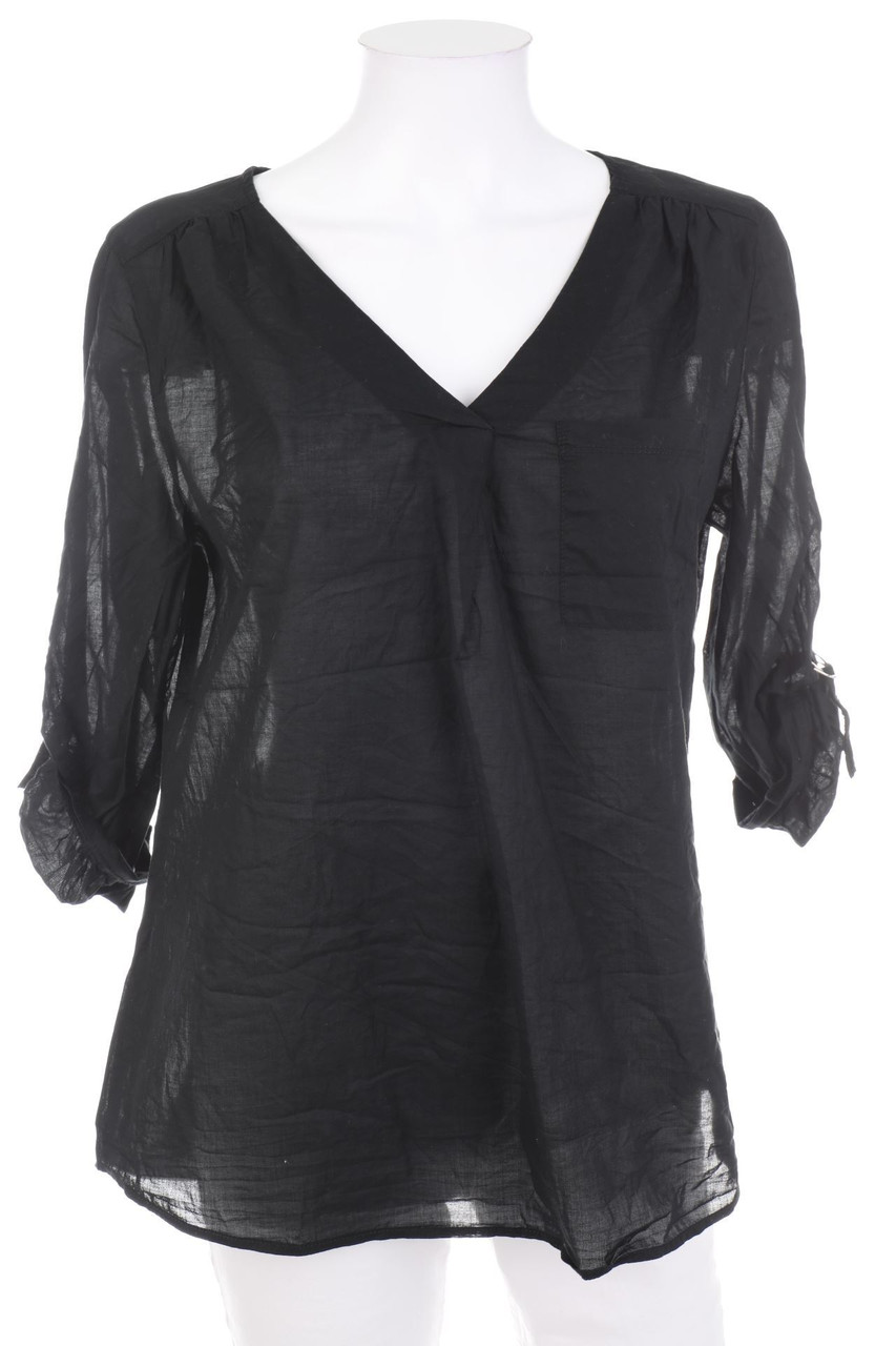 C&A - Bluse mit Krempel-Ärmeln - D 36