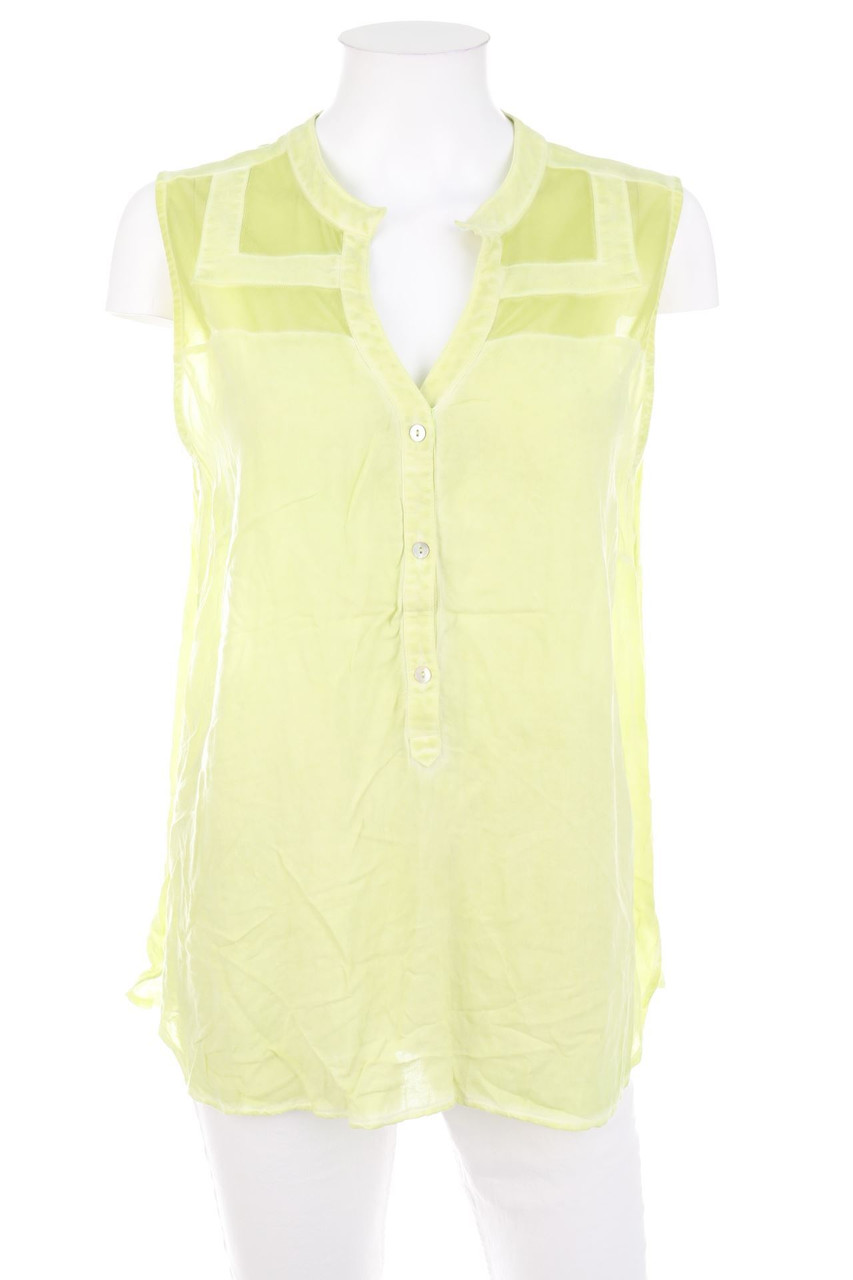 MANDARIN - Blusentop mit Mesh-Einsatz - D 42