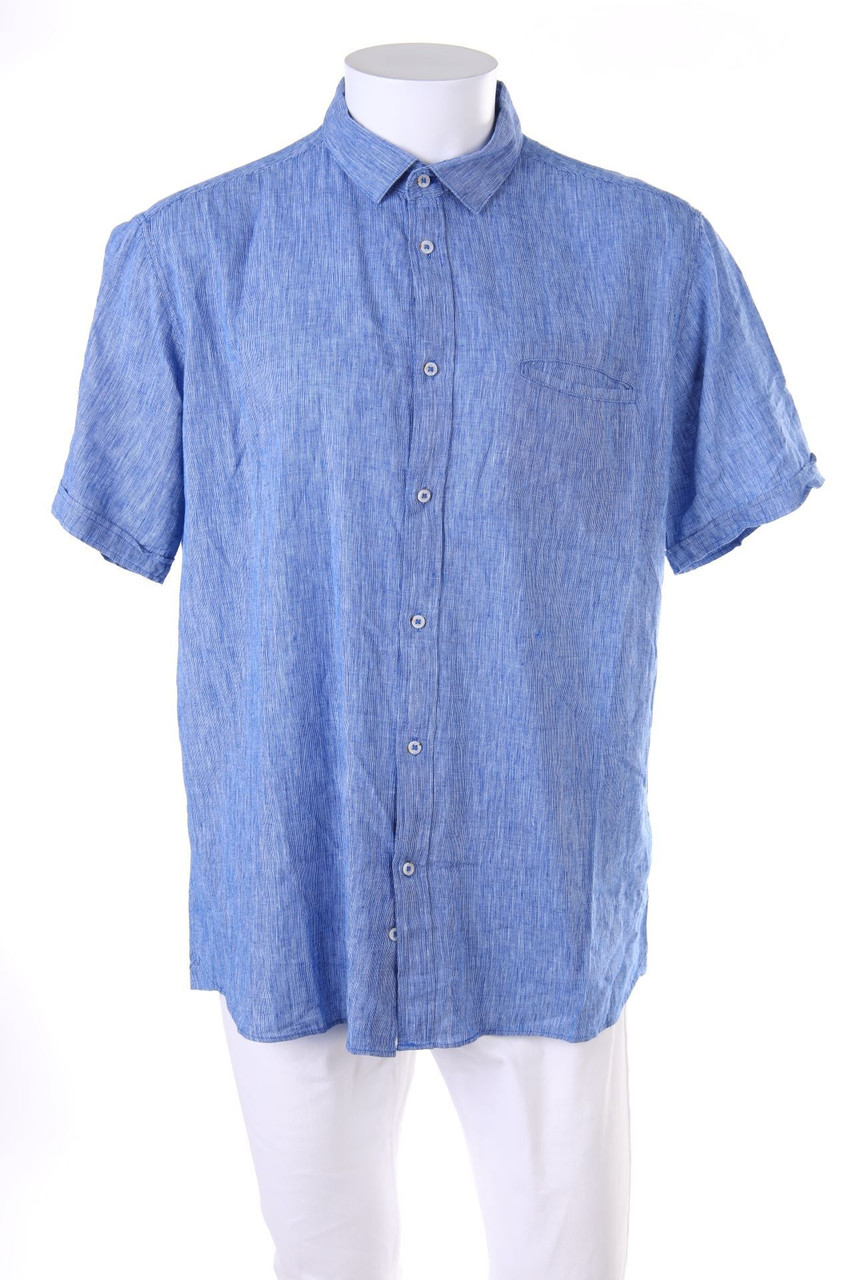 Conbìpel - Kurzarm-Hemd aus Leinen-Mix - XXL