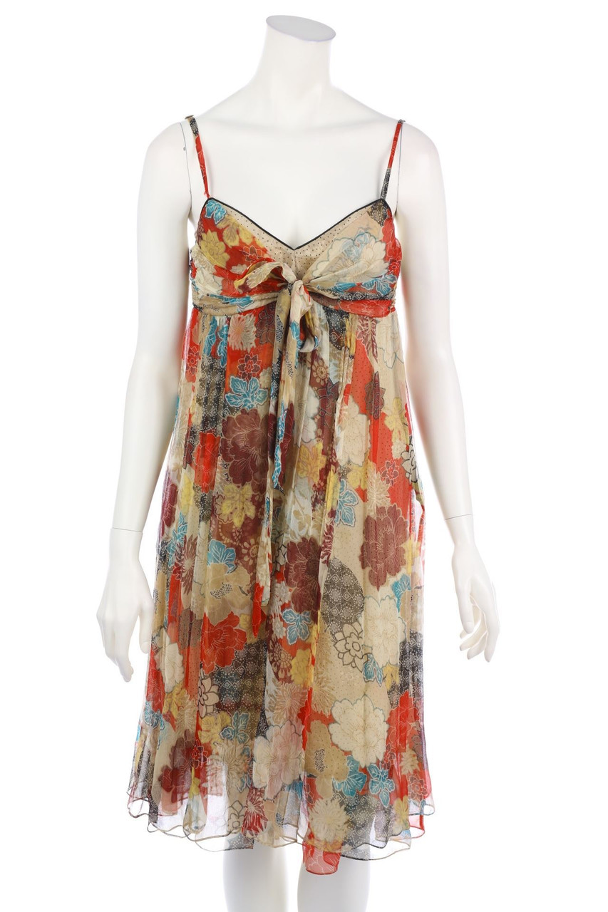 ZAPA - Chiffon-Seidenkleid mit Blumen-Print - D 32