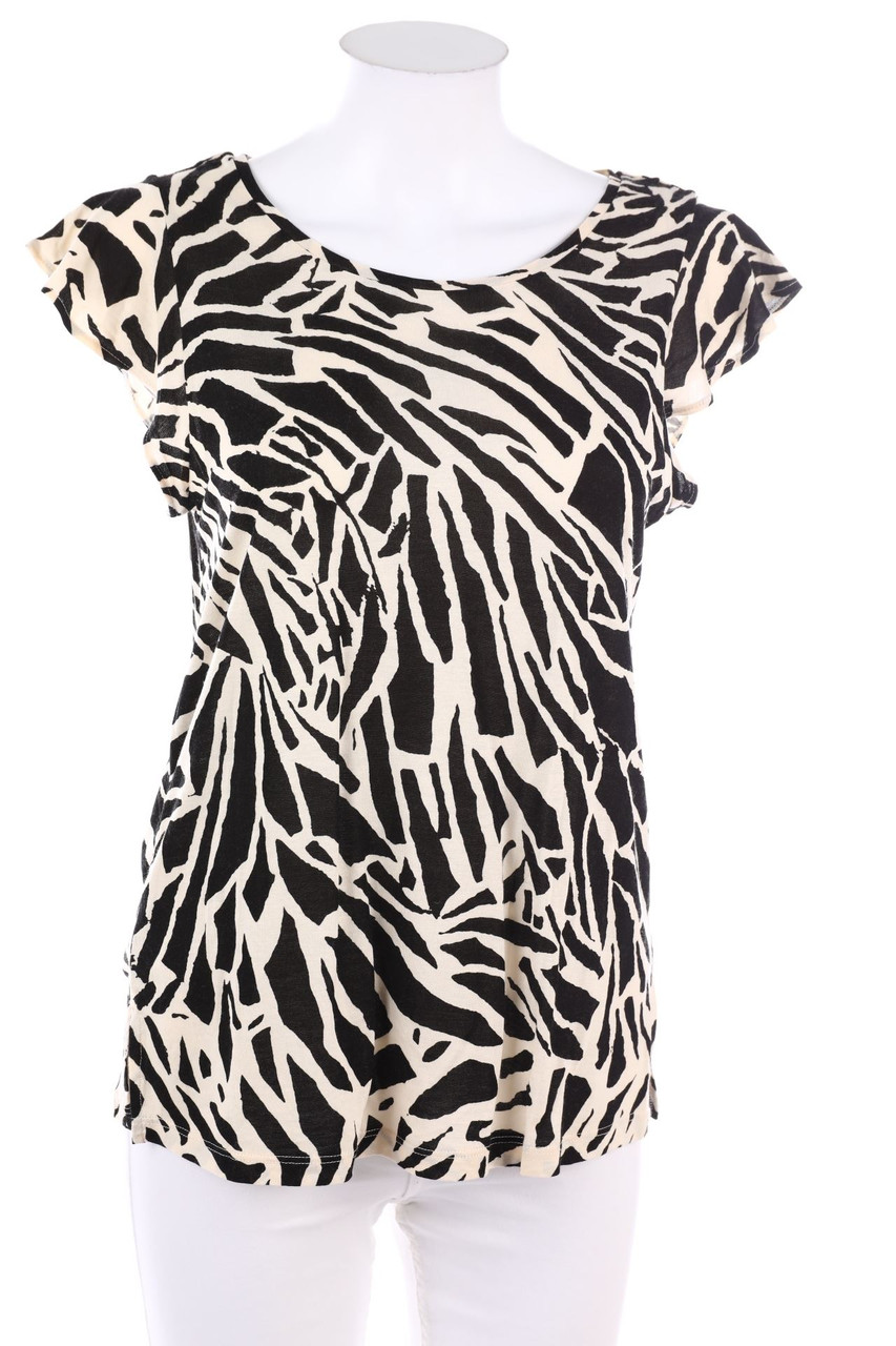 Ohne Label - Kurzarm-Shirt mit Print - D 34-36