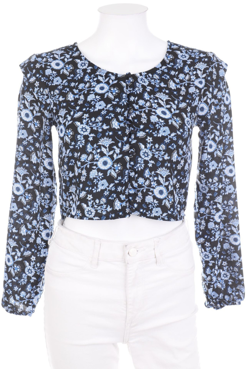 LIBERTO - Cropped-Bluse mit Blumen-Print - S