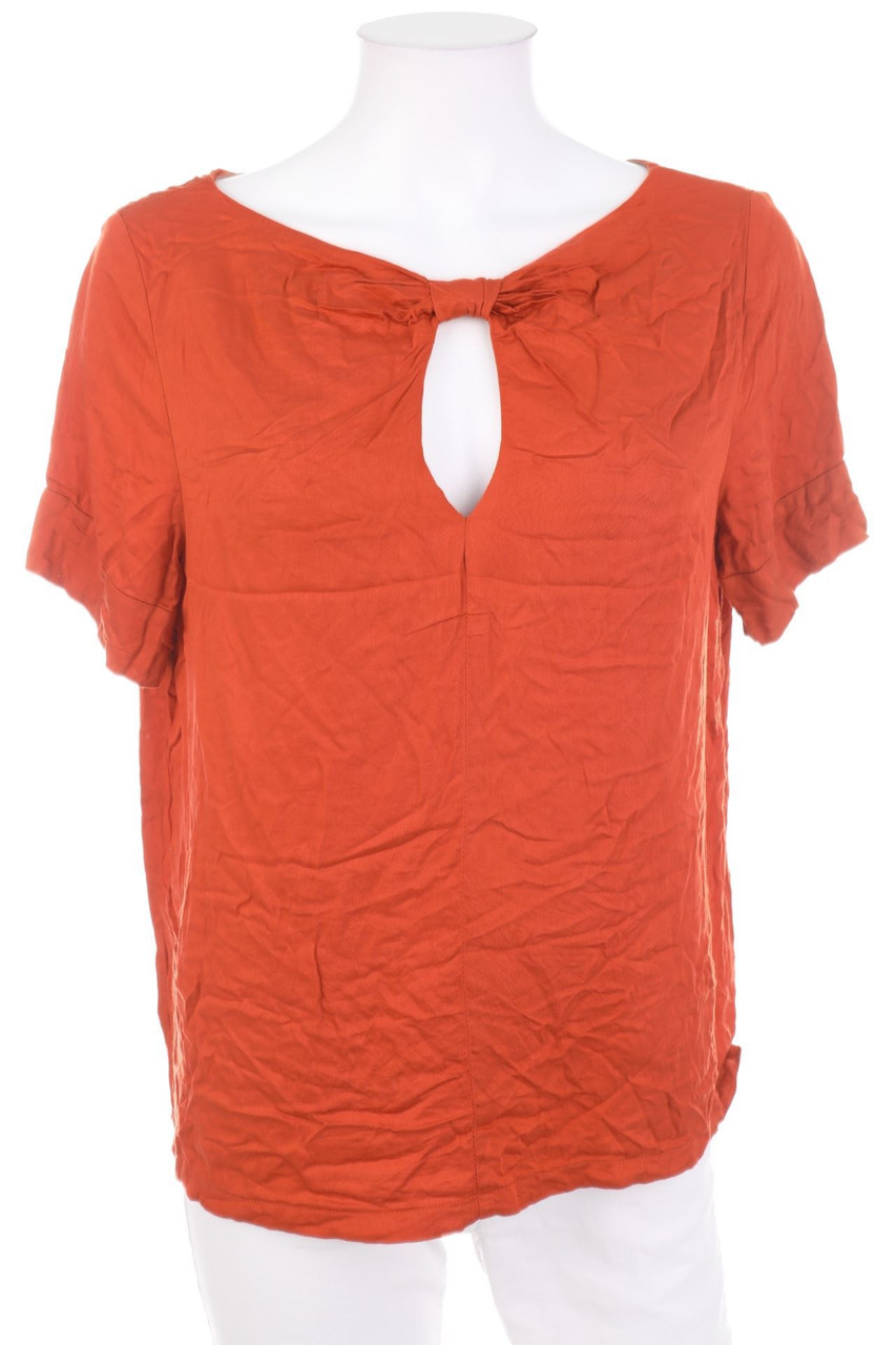 Edas - Kurzarm-Bluse mit Drapierung - D 40