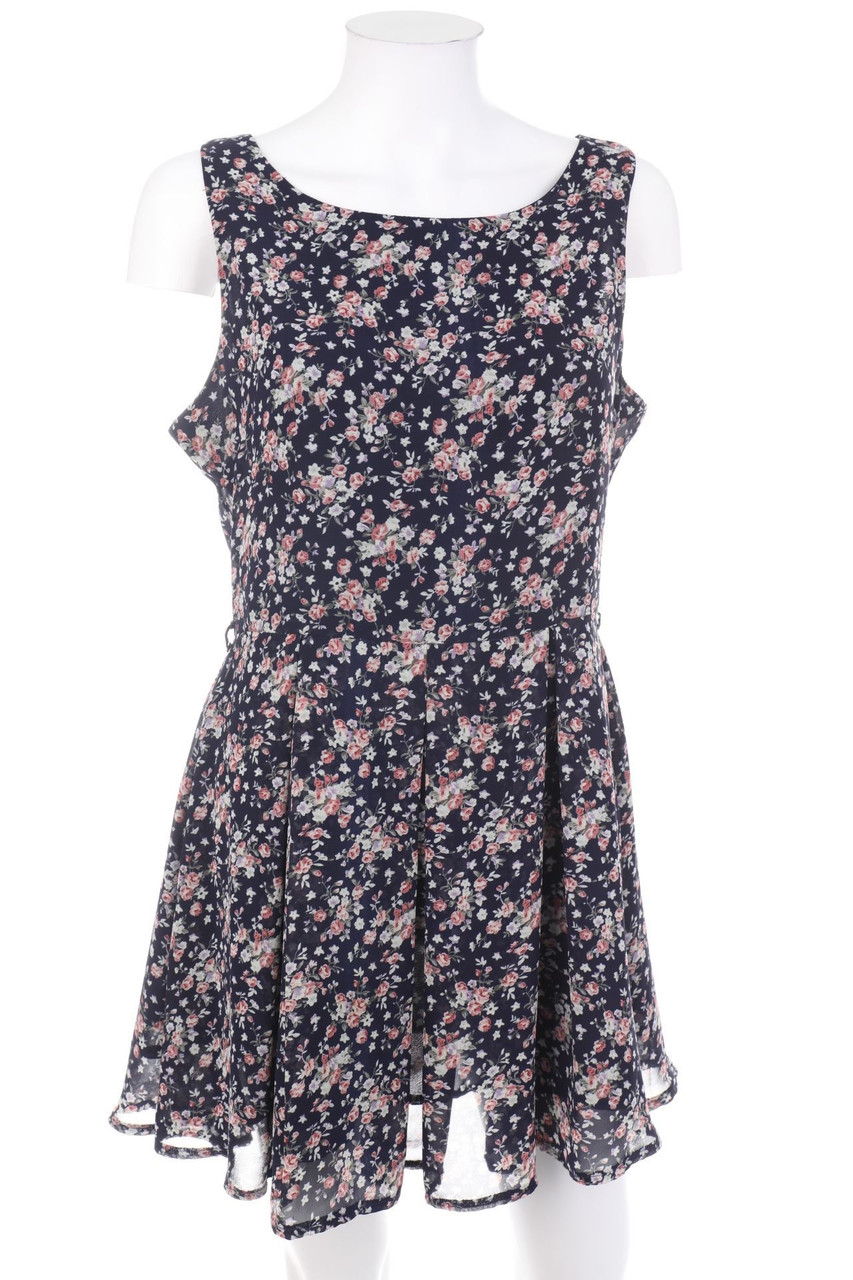 GLAMOROUS - Falten-Kleid mit Blumen-Print - L