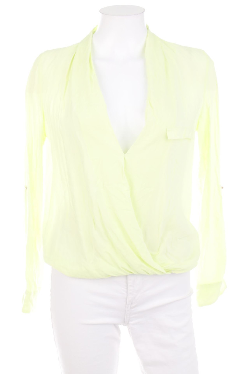 zebra - Bluse mit Drapierung - XS