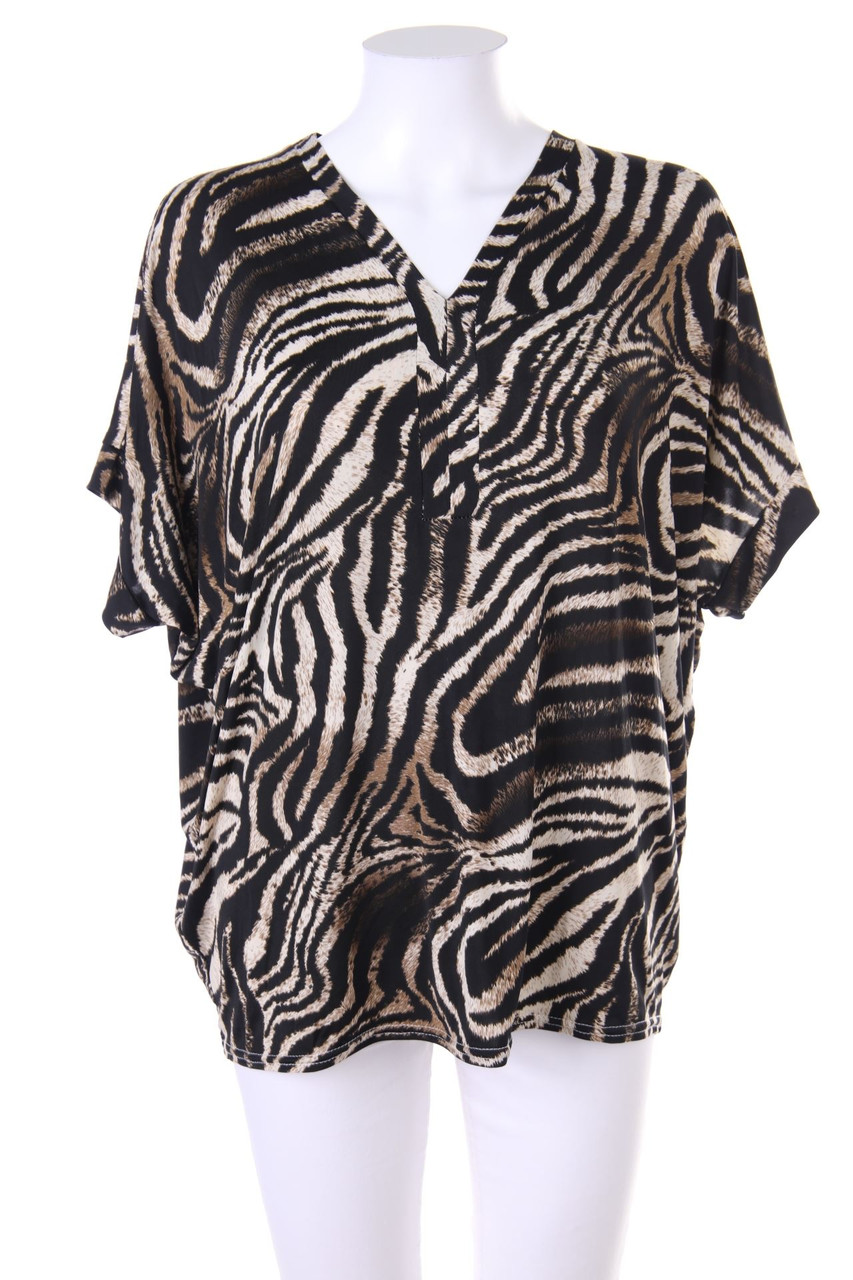 Ohne Label - Shirt mit Animal-Print - M
