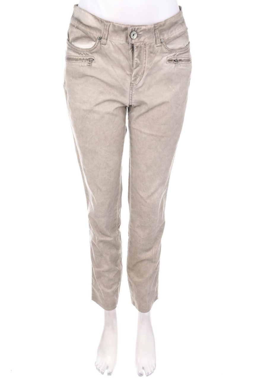 Street One - Vintage Style-Used Look Straight Cut Jeans mit Zipper - D 38