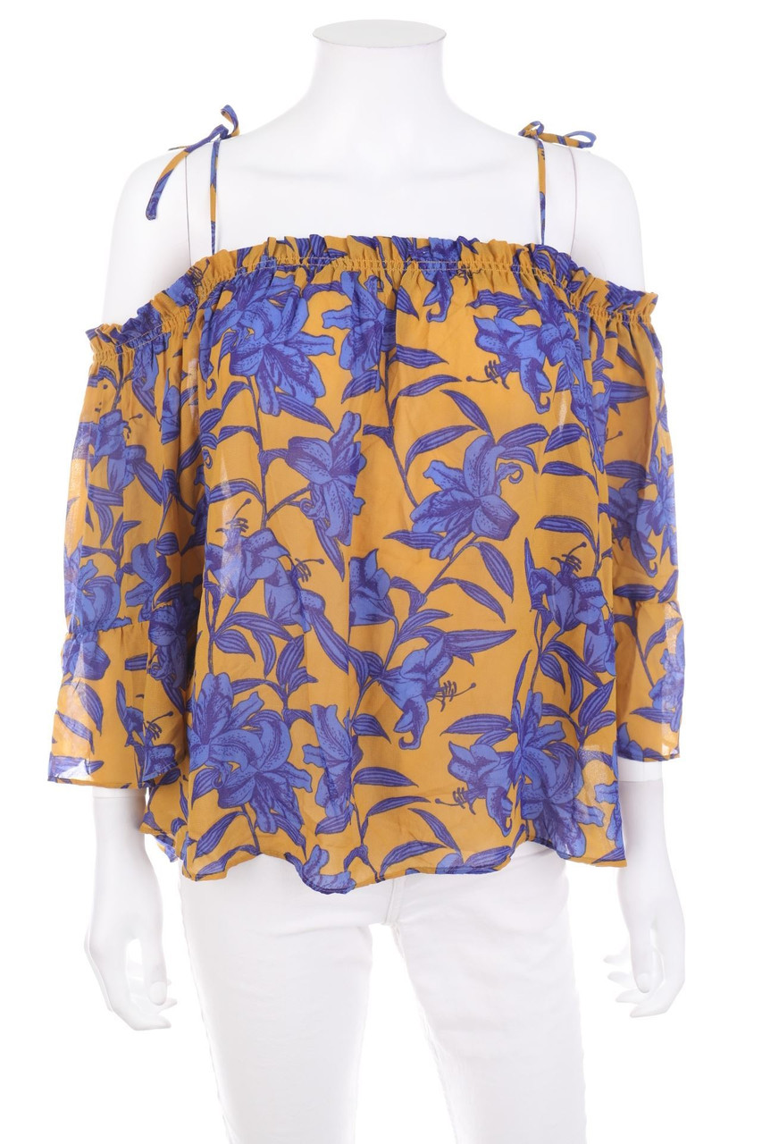 H&M CONSCIOUS - Cold-Shoulder-Bluse mit 3/4-Ärmel - D 42