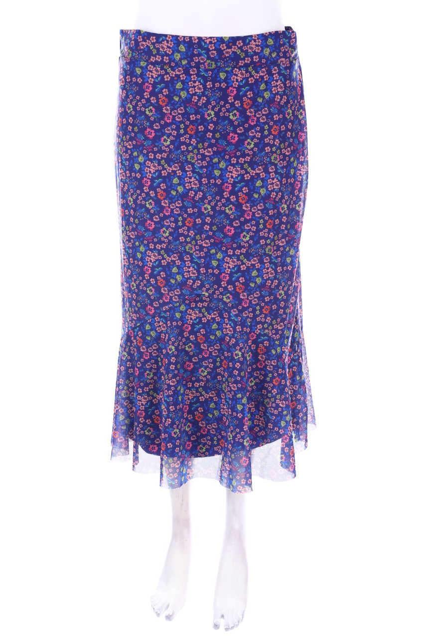 Ohne Label - Mesh-Rock mit Blumen-Print - M