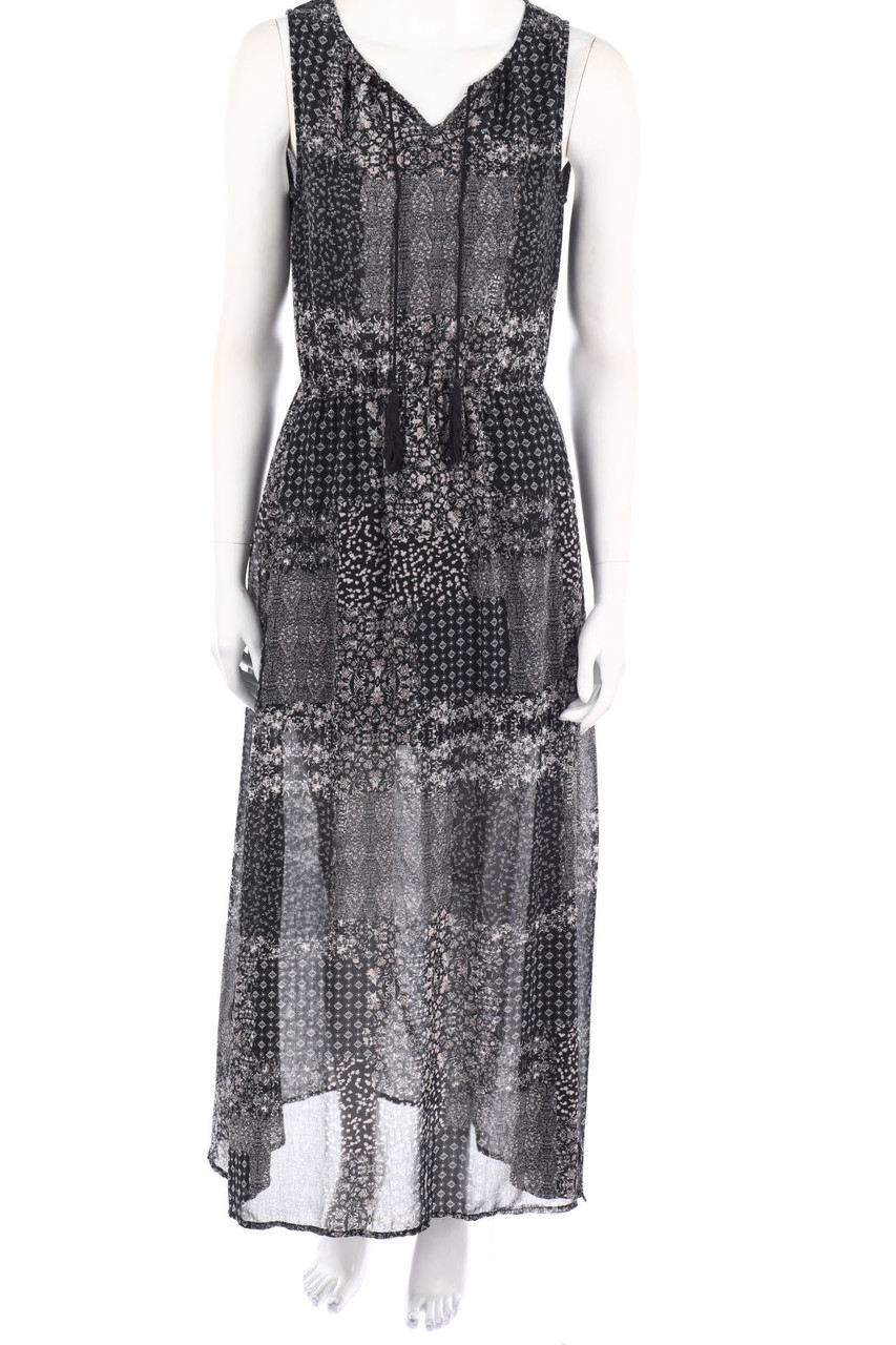 Ohne Label - Maxi-Kleid mit Print - M
