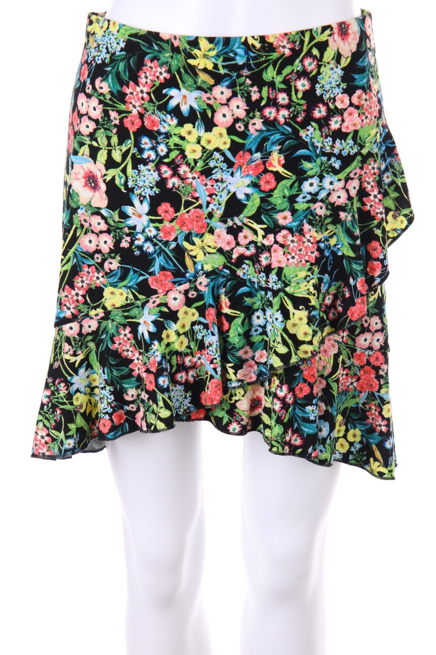H&M - Minirock in Wickel-Optik mit Blumen-Print - S