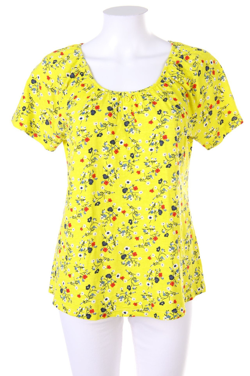 bonprix collection - Kurzarm-Shirt mit Blumen-Print - D 36