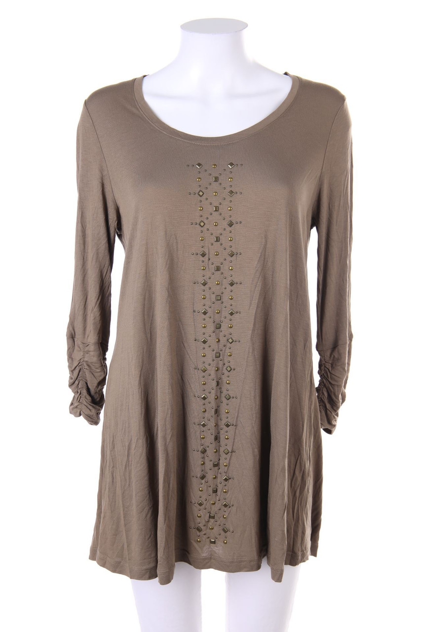 Ohne Label - Minikleid aus Jersey mit Applikationen - M