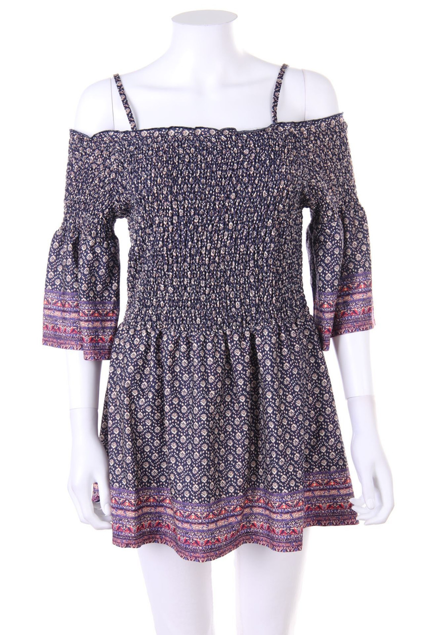 RAINBOW - Cold-Shoulder-Bluse mit Print - D 36-38