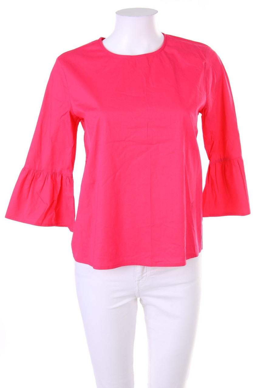 Emily van den Bergh - Bluse aus Baumwoll-Mix mit Trompetenärmeln - D 36