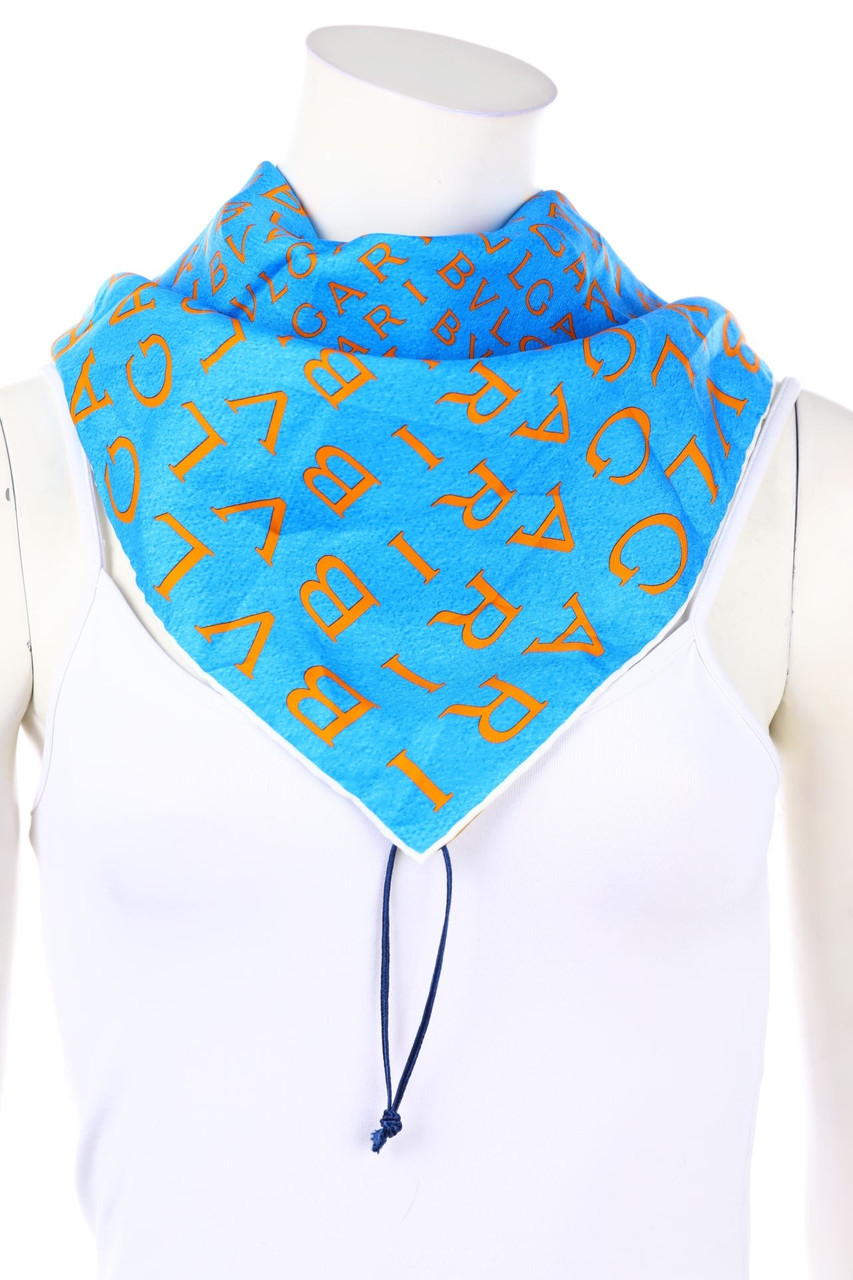 BVLGARI - Seidentuch mit Logo-Print - ONE SIZE