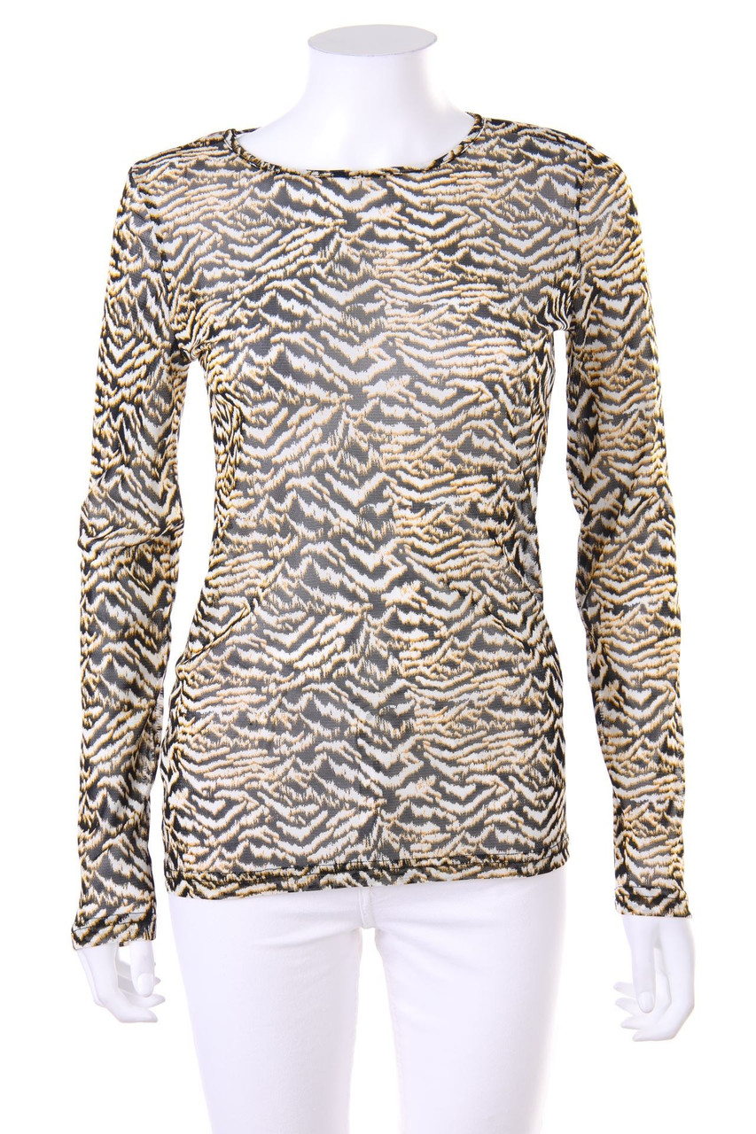 &Co Woman - Longsleeve-Shirt aus Mesh mit Muster - S
