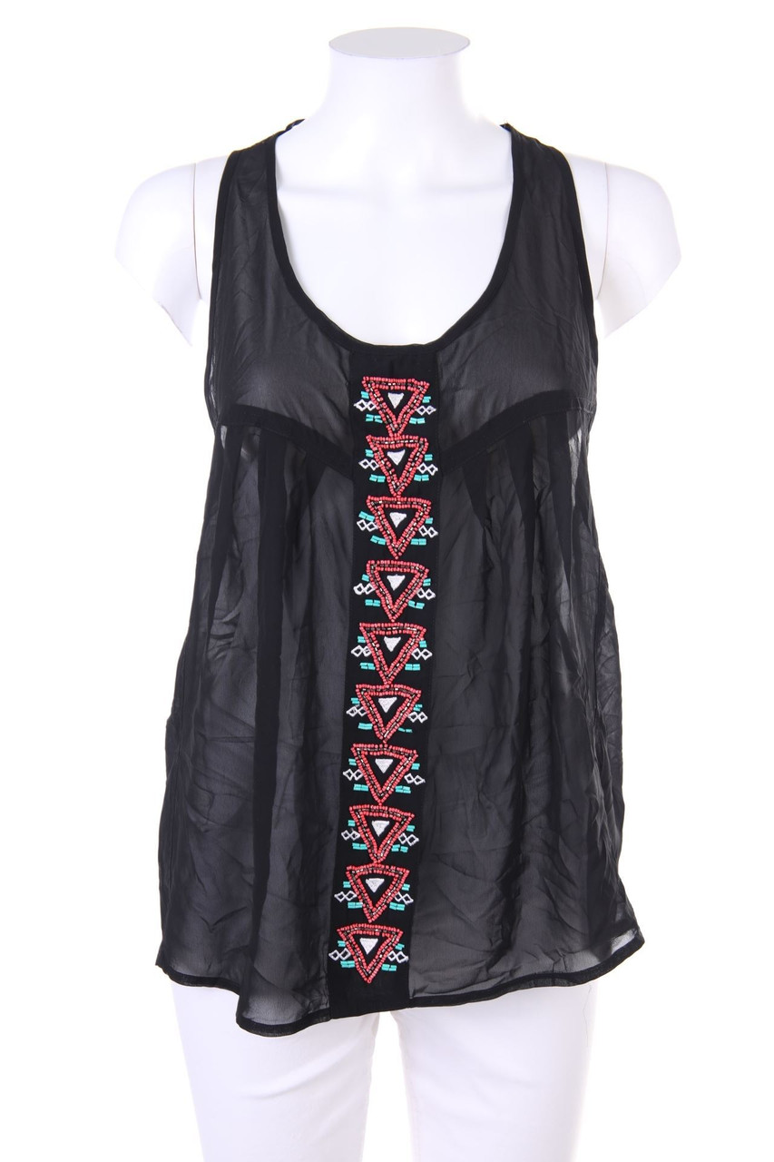 Bershka - Racerback-Top mit Perlen - M