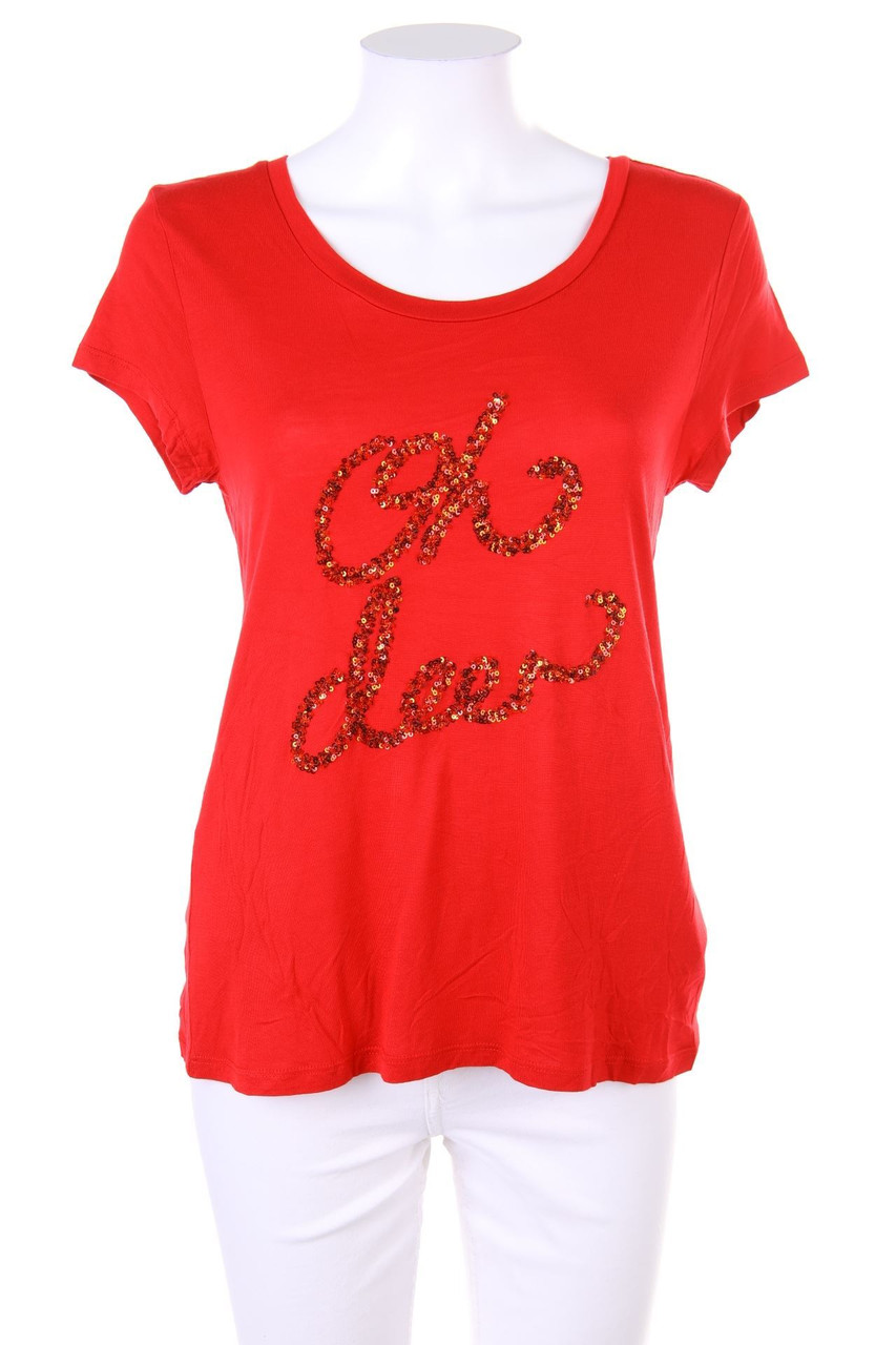 H&M - Kurzarm-Shirt mit Pailletten - S