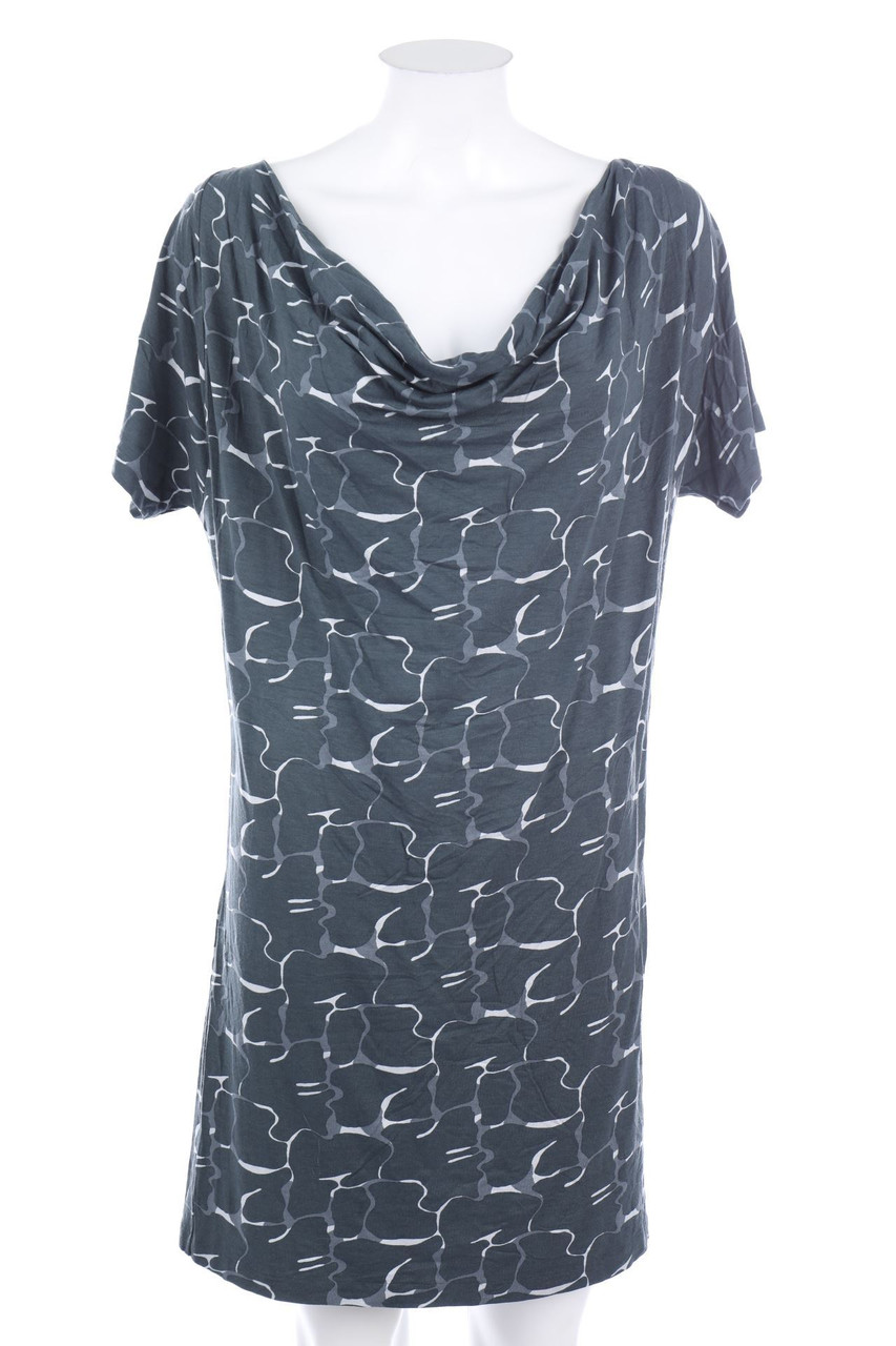 UNITED COLORS OF BENETTON - Print-Kurzarm-Shirt mit Wasserfall-Ausschnitt - S