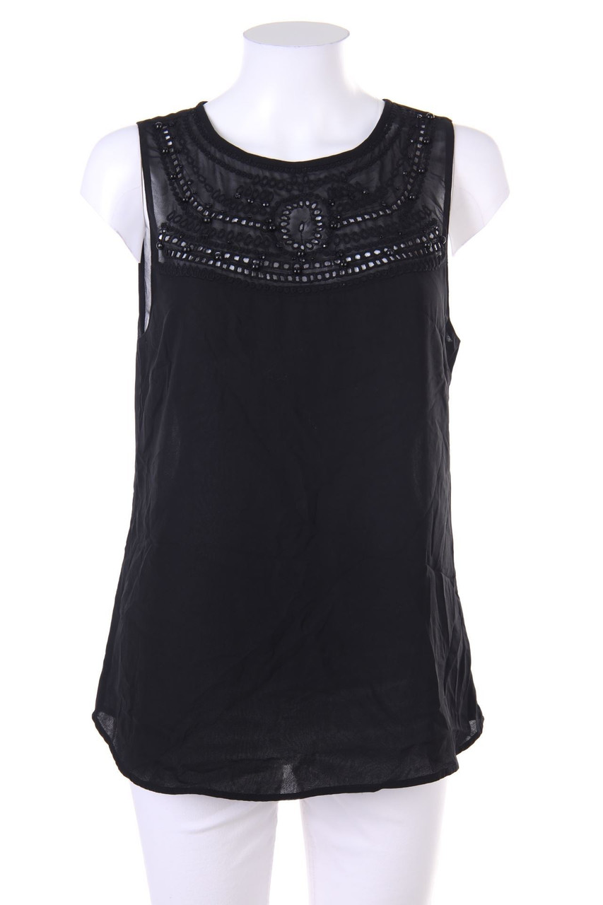 zebra - Blusentop mit Perlen - M