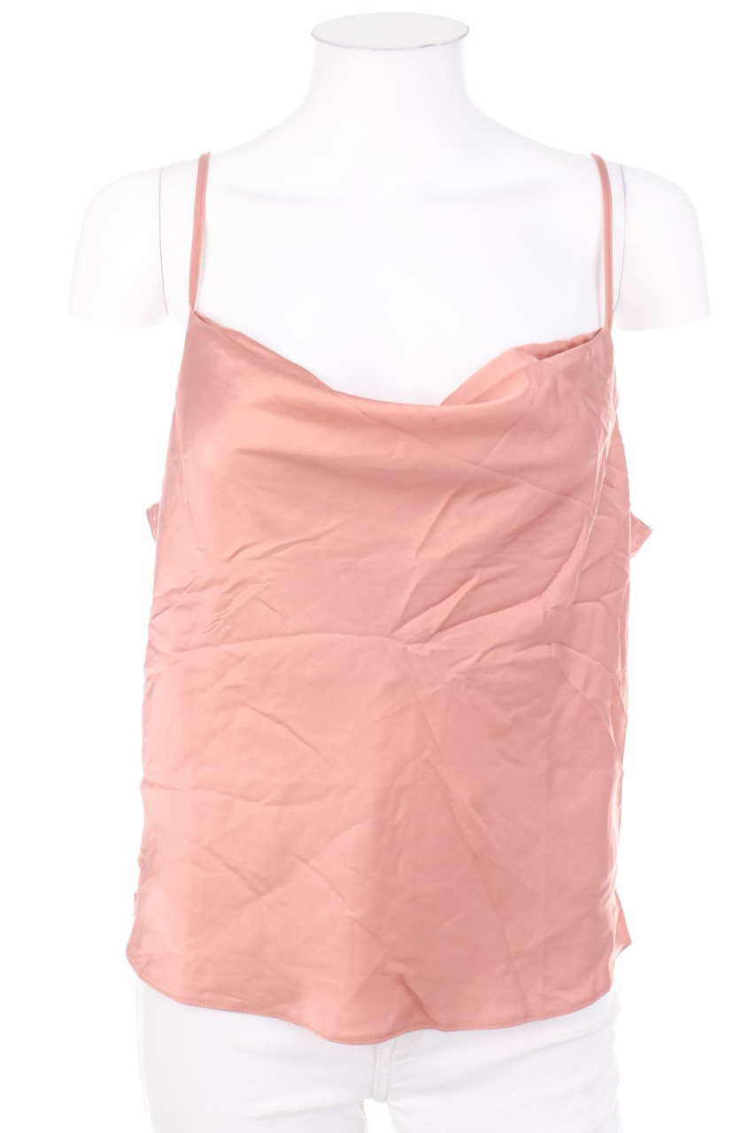 Miss Selfridge - Satin-Blusentop mit Wasserfall-Ausschnitt - D 42