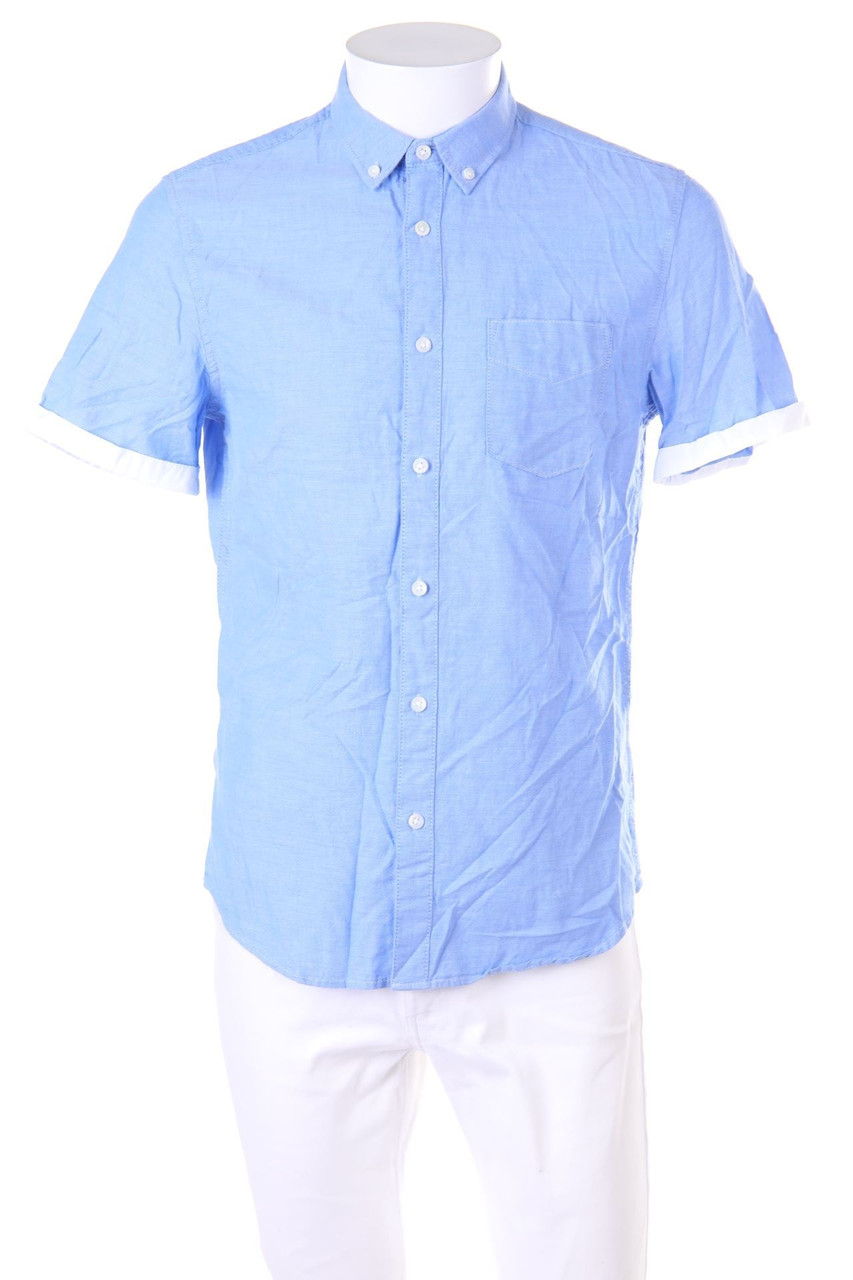 CLOCKHOUSE by C&A - Kurzarm-Hemd mit Button-down-Kragen aus Baumwolle - S